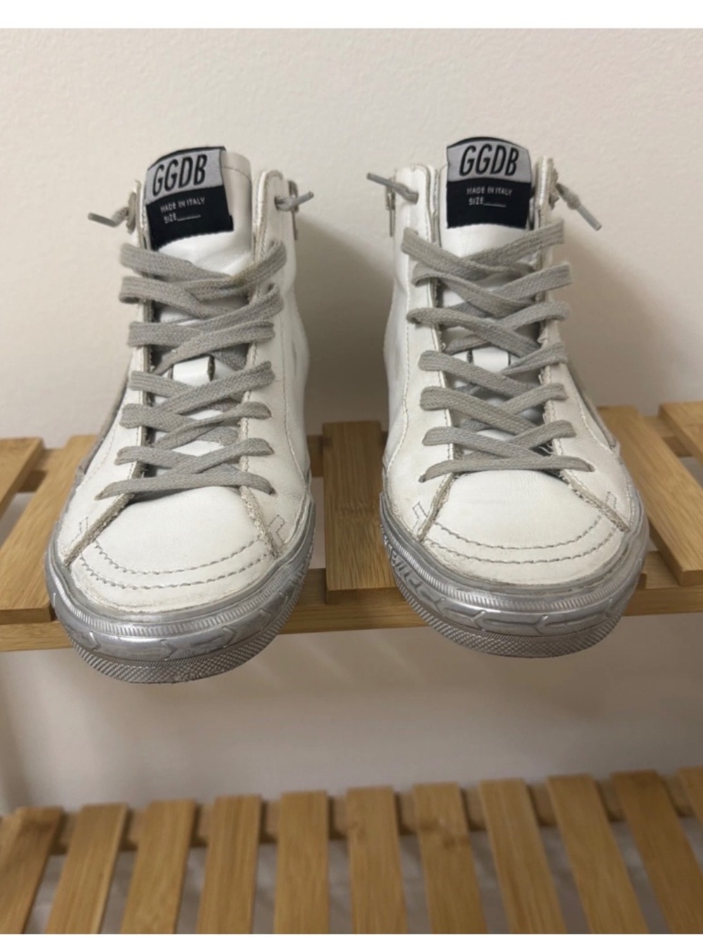 Golden Goose Gold and Silver Slide Sneakers Size 7.5 - Picture 4 of 8